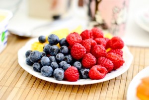 Blueberries and Raspberries