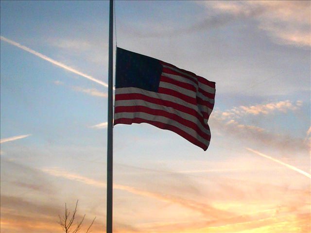 flag at half mast