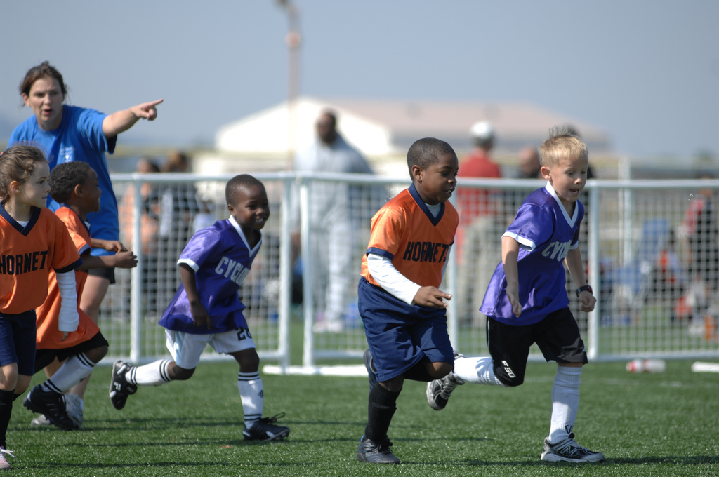 kids playing soccer