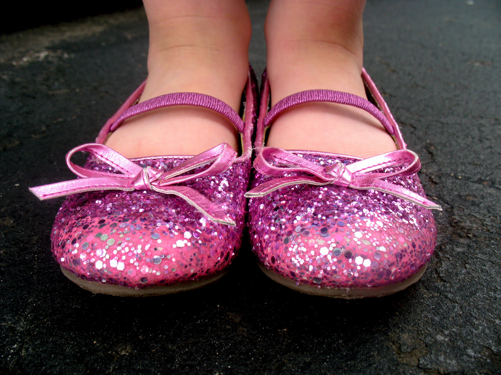 pink sparkly shoes