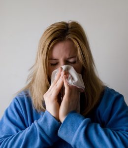 woman with allergies